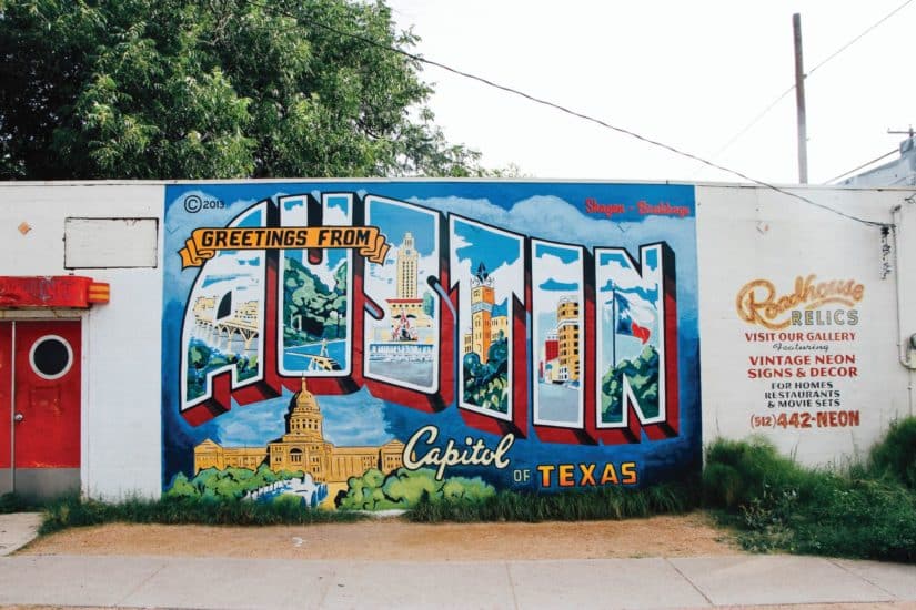 Greetings From Austin Mural - Art