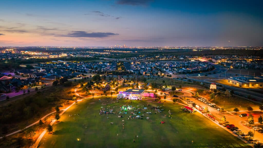 Skyline Park Amphitheater at Night